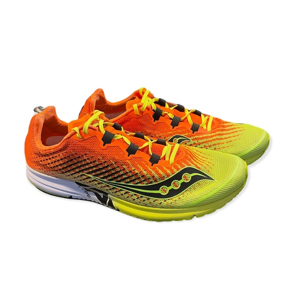 Saucony Men's Type A9 Citron Orange Running Racing Shoes - Picture 2 of 6